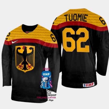 Deutschland Trikot Parker Tuomie 62 IIHF World Championship 2023 Schwarz - Herren